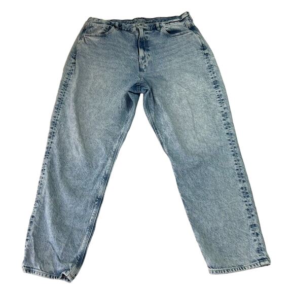 American Eagle Jeans Women's Size 14 Regular Curvy Mom Medium Wash Organic - Picture 1 of 10